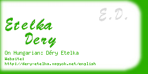etelka dery business card