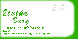 etelka dery business card